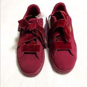 PUMA Wine Suede Sneakers